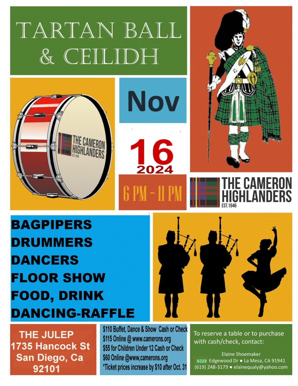 2024 Tartan Ball Poster Cameron Highlanders